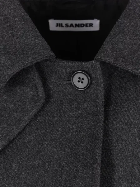Palton Jil Sander de lână gri