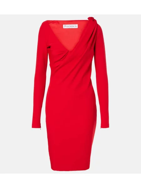 Rochie midi Jw Anderson drapată până la genunchi de costum roșu