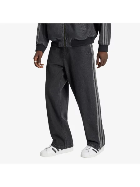 Jeansy adidas SST Denim Jeans MID-RISE Straight Leg True Black Denim 38 czarne