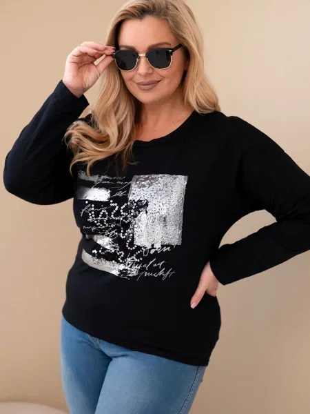 Bluză Kesi Włoski zdrențuiți negru