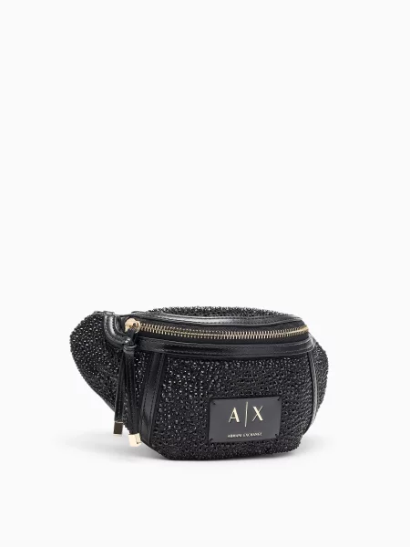 Armani Exchange Поясна сумка чорний