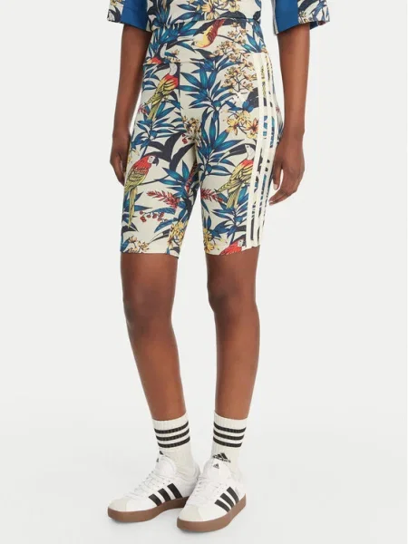 ADIDAS SPORTSWEAR Športové nohavice Adidas x Farm Rio tmavomodrá / žltá / sivá biela