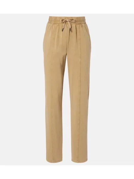 Pantaloni de trening Marant Etoile din jerseu maro