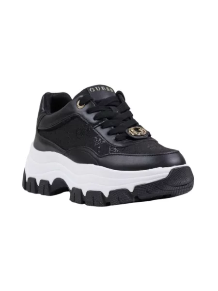 Sneakersy Guess z logo wsuwane czarne