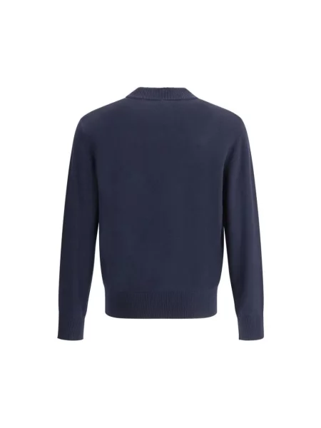 Sweter Sunflower z okrągłym dekoltem klasyczny niebieski