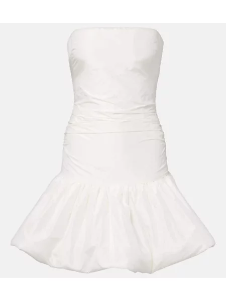 Rochie Rotate de mătase alb