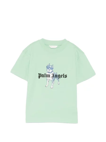 Dětské tričko Palm Angels zelené