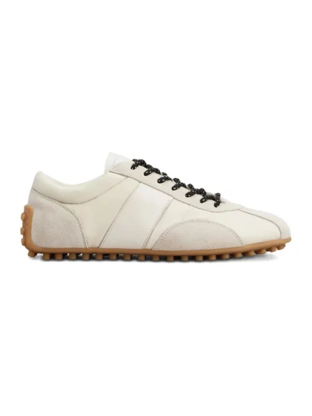Sneakersy Tod's sznurowane klasyczne beżowe