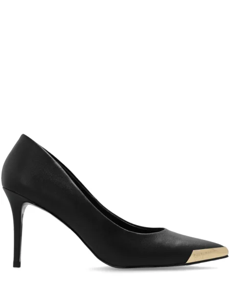 Pantofi cu toc Versace Jeans Couture din piele negru