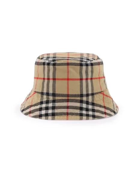 Czapka Burberry w kratę retro beżowa