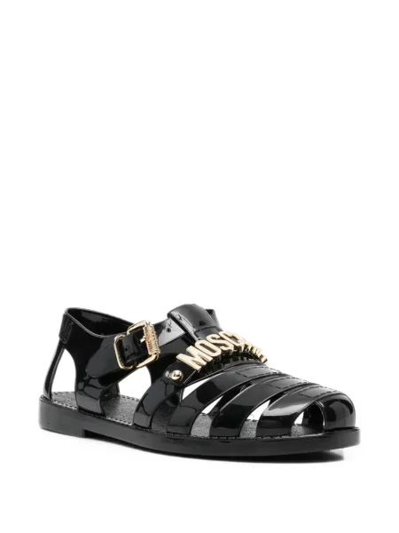 Sandale Moschino cu autograf negru