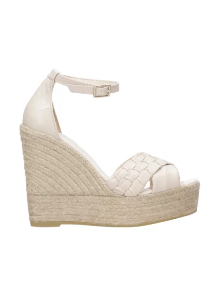 Sandały Espadrilles z paskiem beżowe