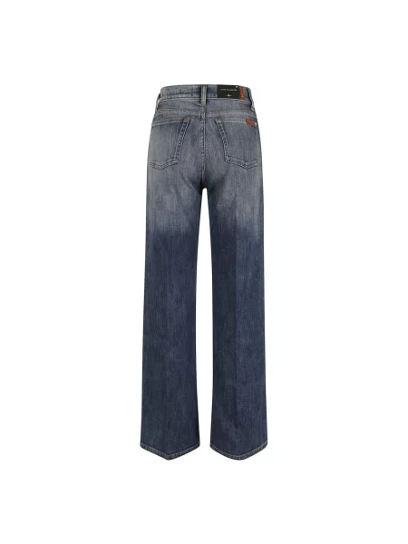 Szerokie jeansy 7 For All Mankind niebieskie