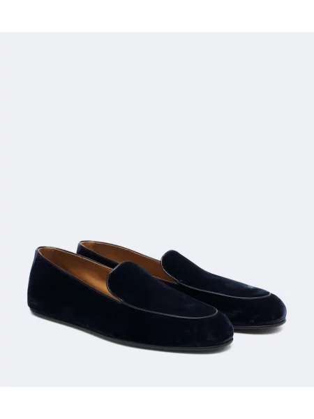 Pantofi loafer Tom Ford de catifea albastru