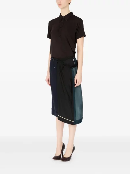 Fustă midi Maison Margiela până la genunchi albastru