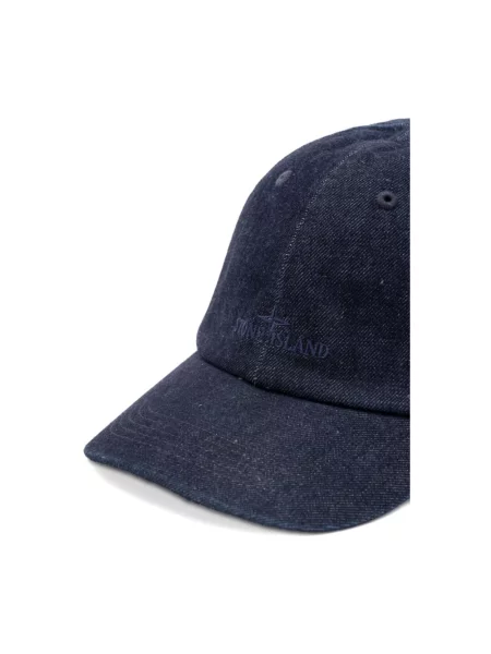 Czapka z daszkiem Stone Island z kamieniami niebieska