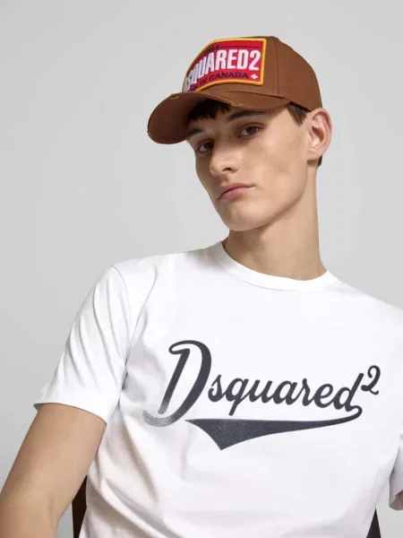 T-shirt z nadrukiem z logo Dsquared2 biała