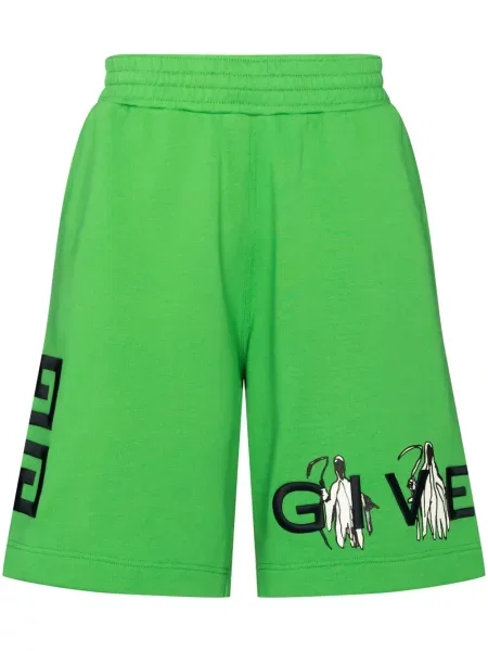 Pantaloni scurți Givenchy cu imagine verde