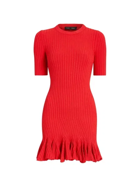 Mini rochie mini Proenza Schouler de costum cu nervuri roșu