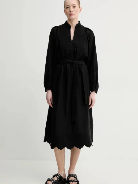 MUNTHE rochie FONXO midi evazati negru