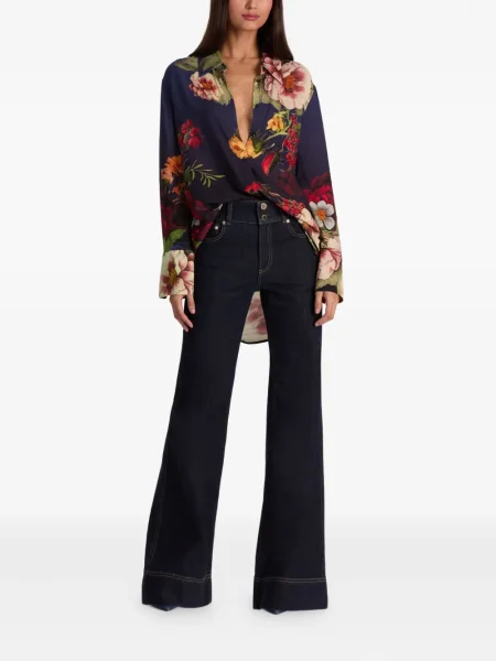 Cămașă Alice + Olivia cu model floral albastru