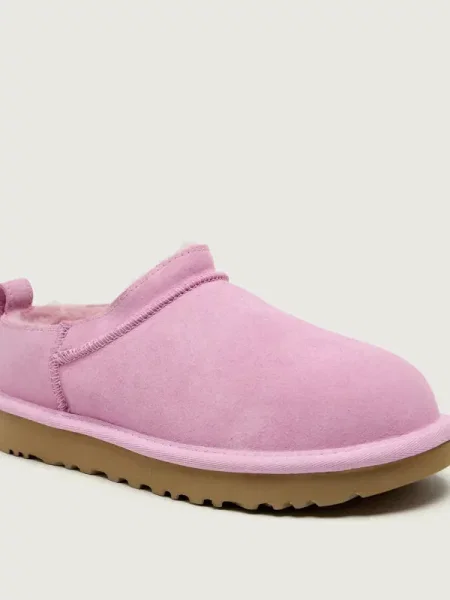 UGG papuci din piele întoarsă W Classic Micro roz