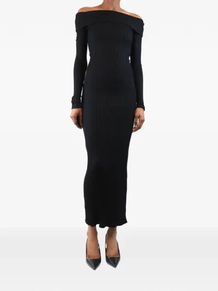 Rochie maxi Simon Miller cu umerii deschiși negru