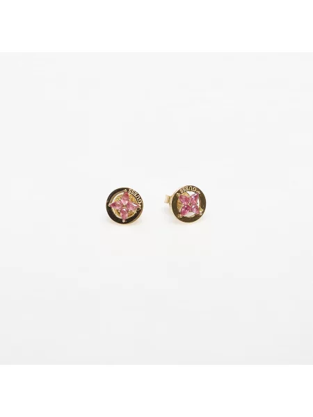 Kolczyki GUESS Secret Garden Yellow Gold/ Pink Universal żółte