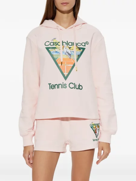 Hanorac cu glugă Casablanca cu imagine tenis roz