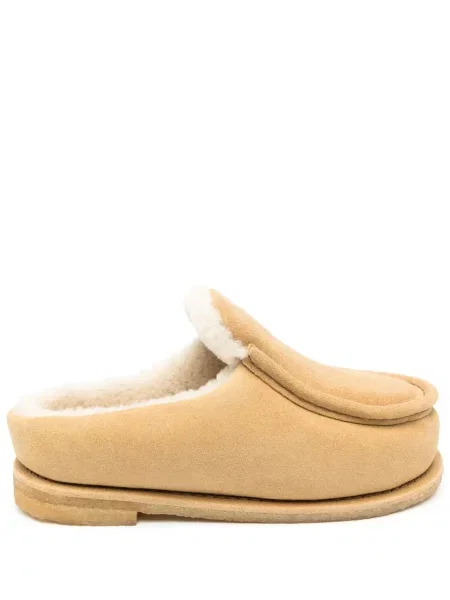 Papuci tip mules Jw Anderson din piele de căprioară maro