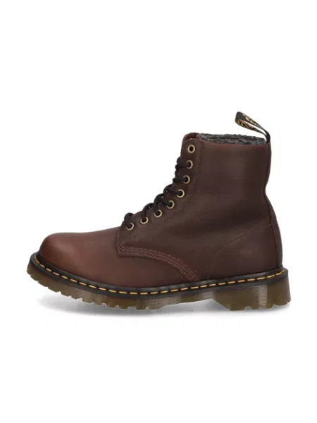 Šněrovací kotníkové boty Dr. Martens hnědé