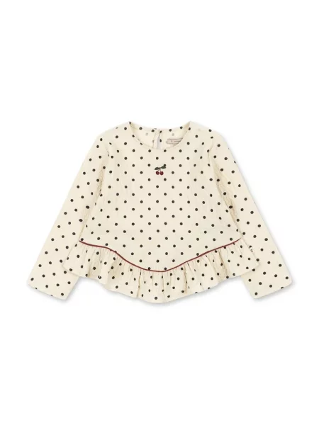 Konges Sløjd bluză cu volane pentru copii din cu ELIN BLOUSE GOTS alb