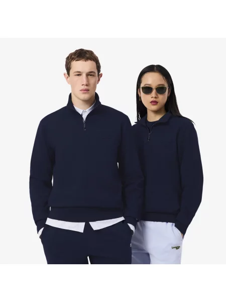 Lacoste Bluza Unisex Half Zip Classic Fit granatowa