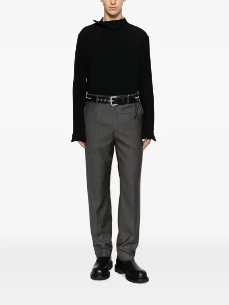 Gulerat cămașă Rick Owens asimetrică negru