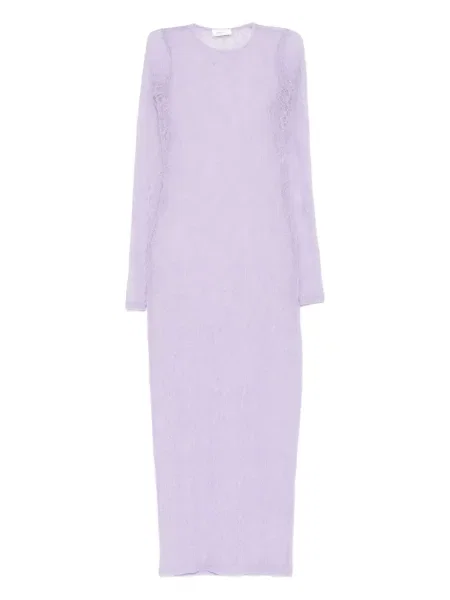 Rochie maxi Wardrobe.nyc din dantelă până la genunchi de costum violet