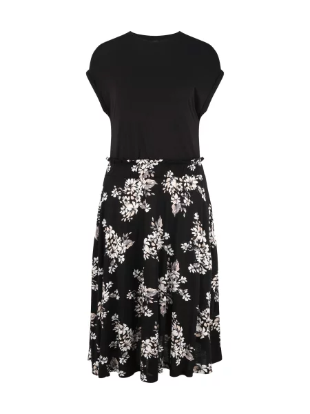 LASCANA Rochie negru / bej pielii alb