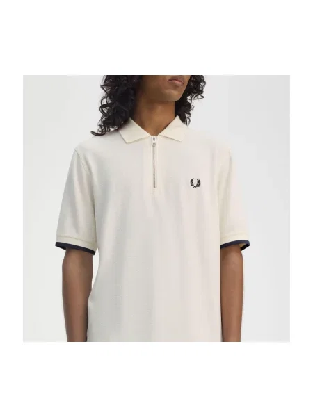 Tricou Fred Perry din crep bej