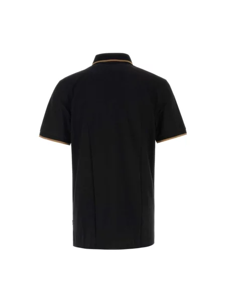 BOSS polo gładki czarny