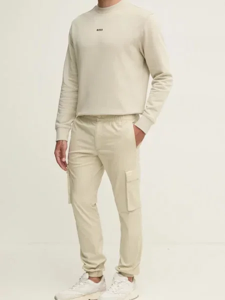 Hlače Calvin Klein Jeans za muškarce cargo kroj bež