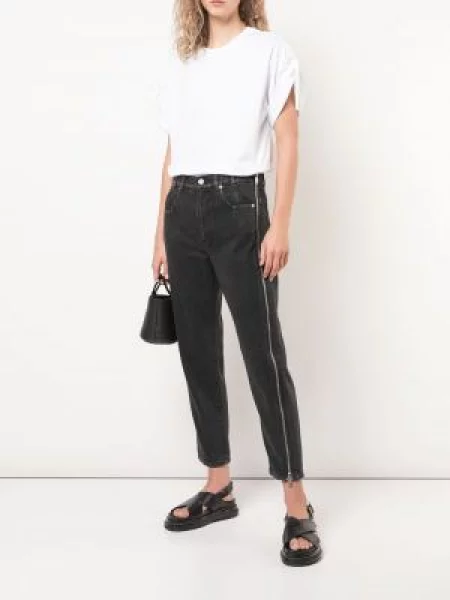 Džinsai 3.1 Phillip Lim apkarpytas juoda