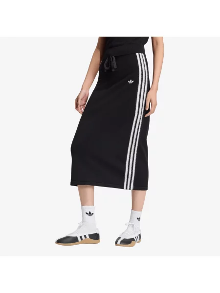 Adidas Fustă midi Negru alb