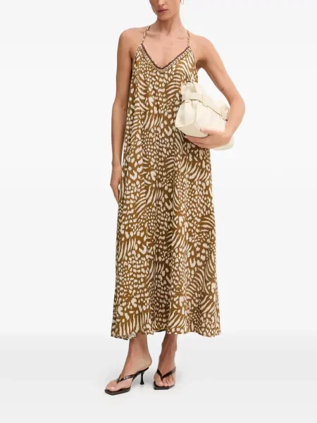 Raštuotas maxi suknele Lola_casademunt ruda