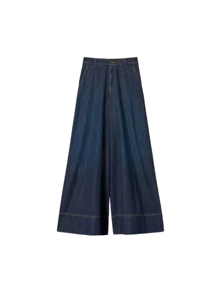 Szerokie jeansy Twinset niebieskie