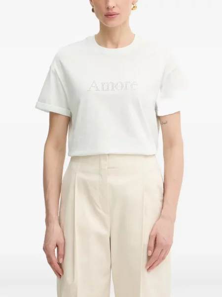 Tricou Twinset cu decolteu rotund albastru