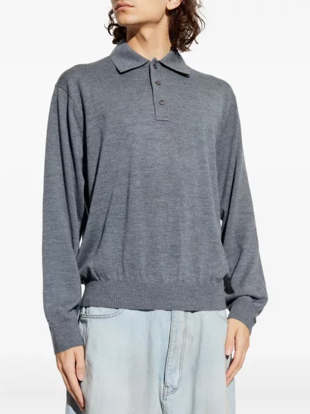 Μάλλινο polo Balenciaga γκρι