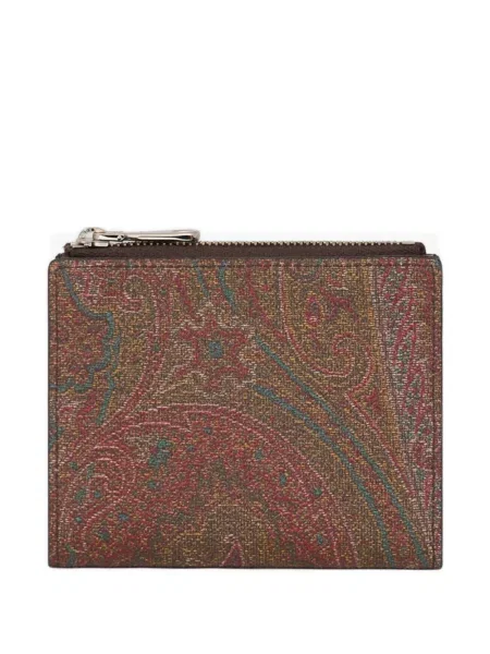 Portofel Etro cu model paisley maro