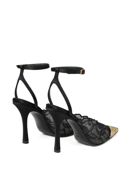 Pantofi cu toc Jimmy Choo din dantelă negru