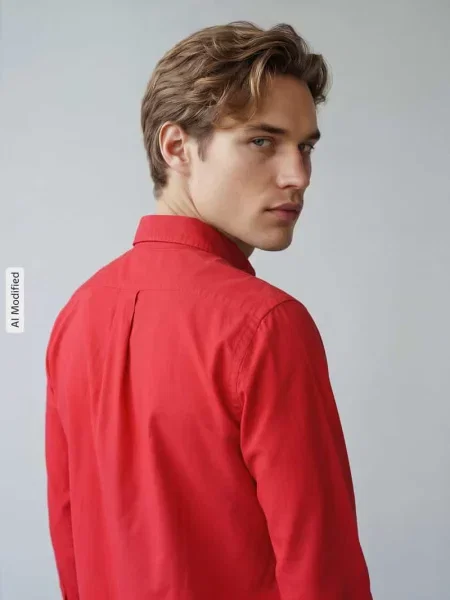 Koszula casualowa z czystej bawełny z haftowanym detalem z motywem Polo Ralph Lauren czerwona