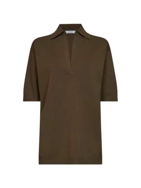 Gulerat top Max Mara tricotate maro