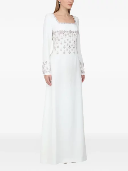 Rochie maxi Dina Melwani alb